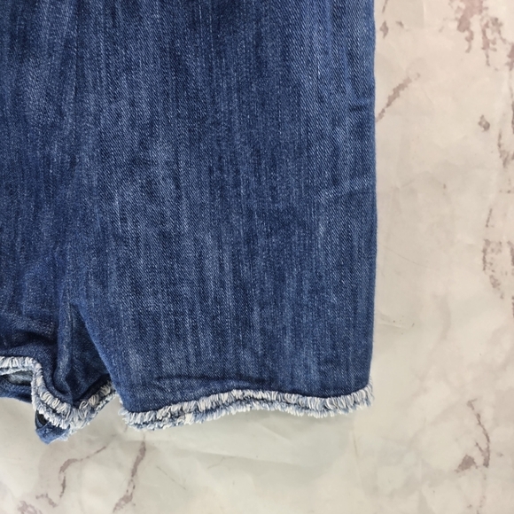 Alexis Blakely Romper Womens Large Chambray Denim Ruffle One Shoulder - Picture 5 of 15